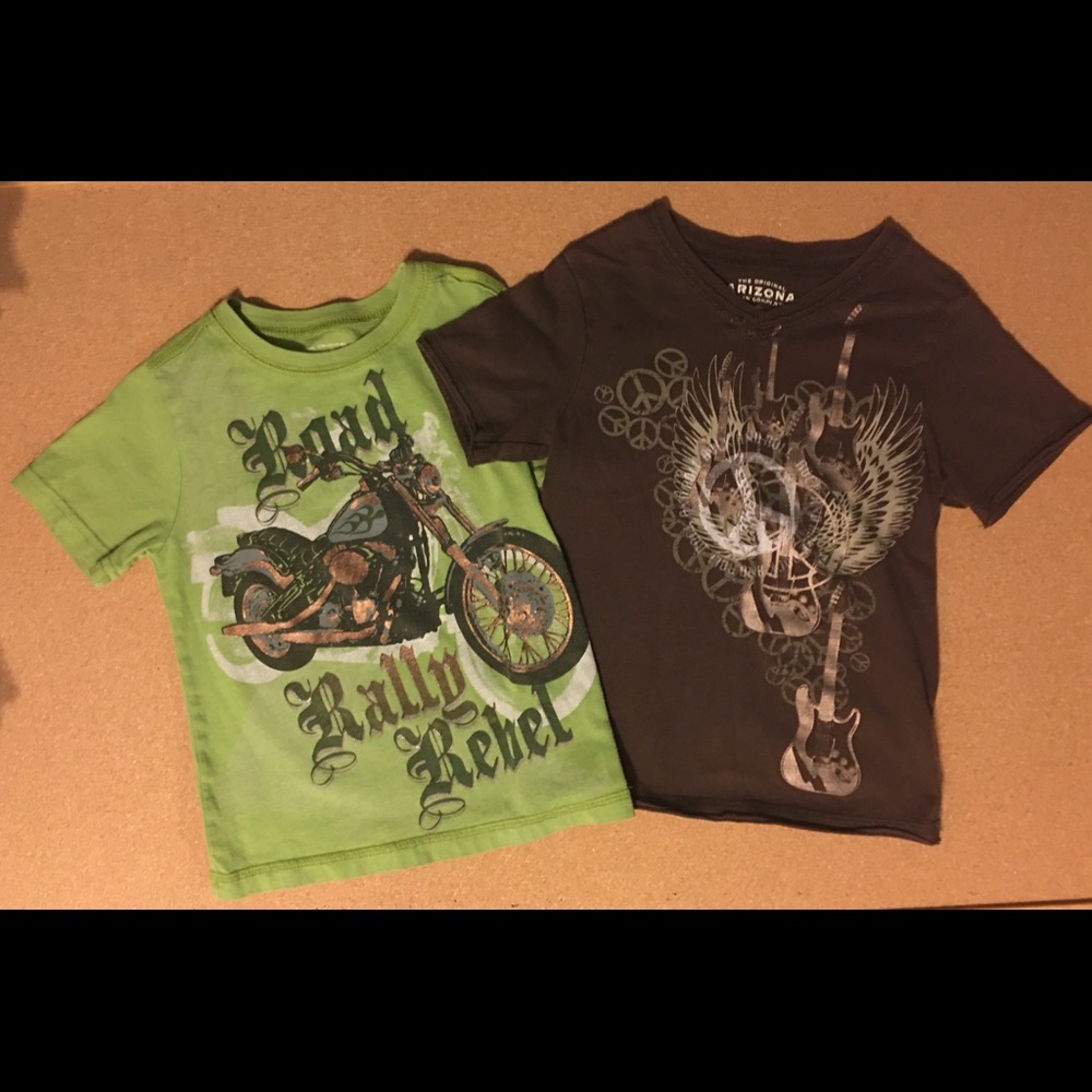 Boy’s Size Small 5 Lot of 2 Arizona T-shirts GUC